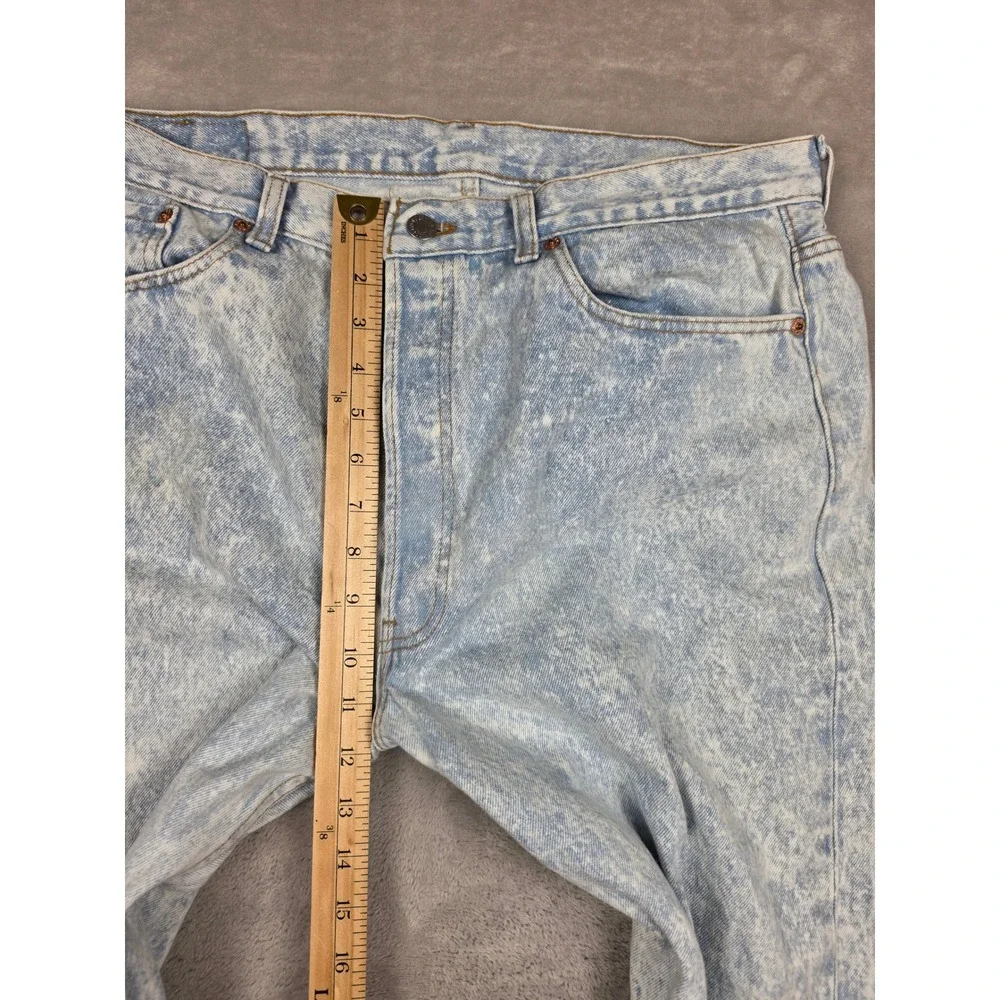 Vintage Levi's 501 Jeans Mens 38x32 Fit 35/36x32 Acid Wash USA Button Fly 80s